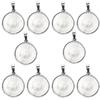 10pcs 20mm Size Round Pendant Tray Stainless Steel Material Blank Pendant Tray  Necklace Making