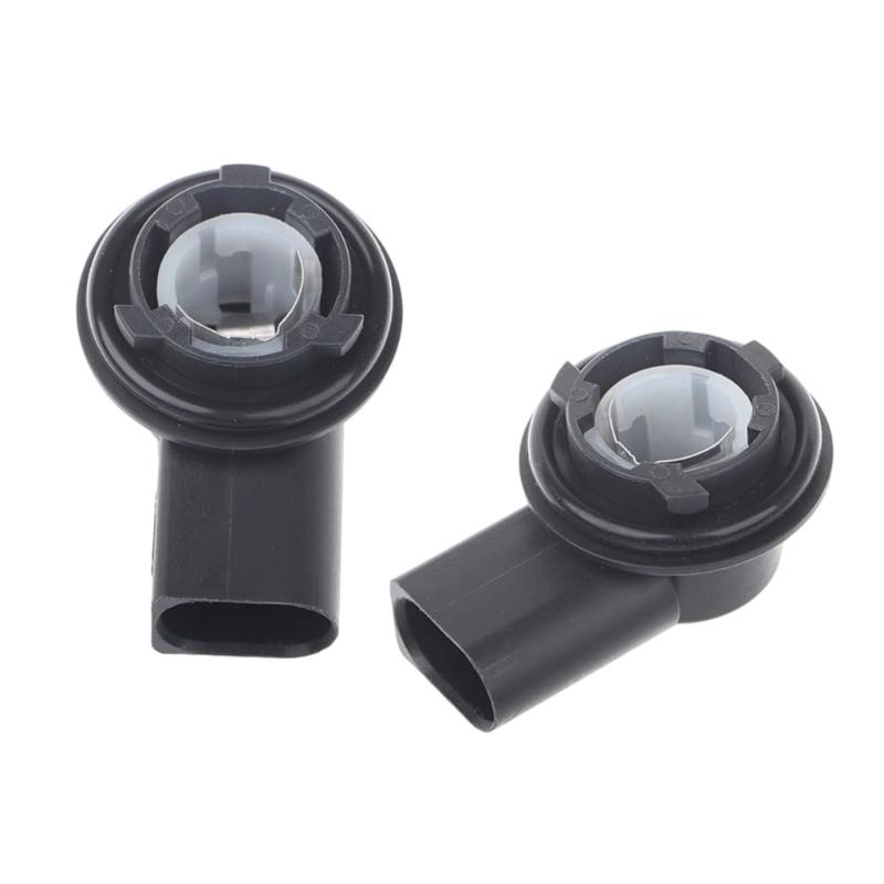 Pair 2 Pin Daytime Running Lamp Socket Base 6R0953123A for Headlight Housing Service, Black Bulb Base for P21W 1156 Lamp Assembly Repair