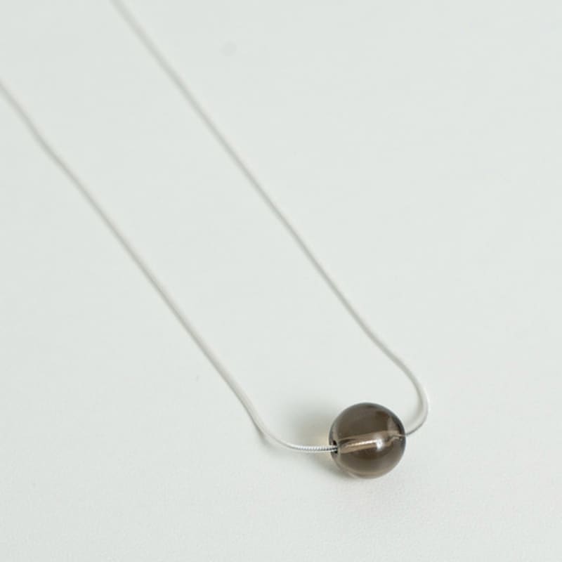 Geegee [silver925] Smoky Quartz Chain Necklace