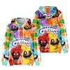 Smiling Critters Print Men Hoodies Women Hip Hop Vintage Sweatshirts Oversized Streetwear Unisex