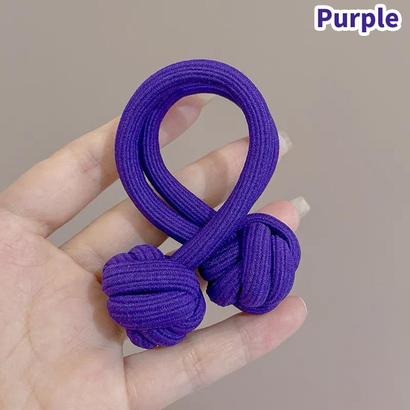 High Ponytail Hair Band Elastic Rubber Chinese Knot Hair Rope Scrunchies Hair Tie Simple Knotted Head Rope For Women Decor Gift