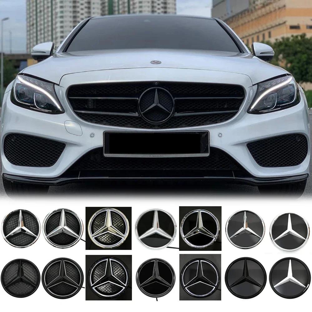Logo Star Badge Car Front Grill LED Emblem Light For Mercedes Benz A B C E S CLA GLA ML GL W205 W117 W176 W212 W207 MZABC1