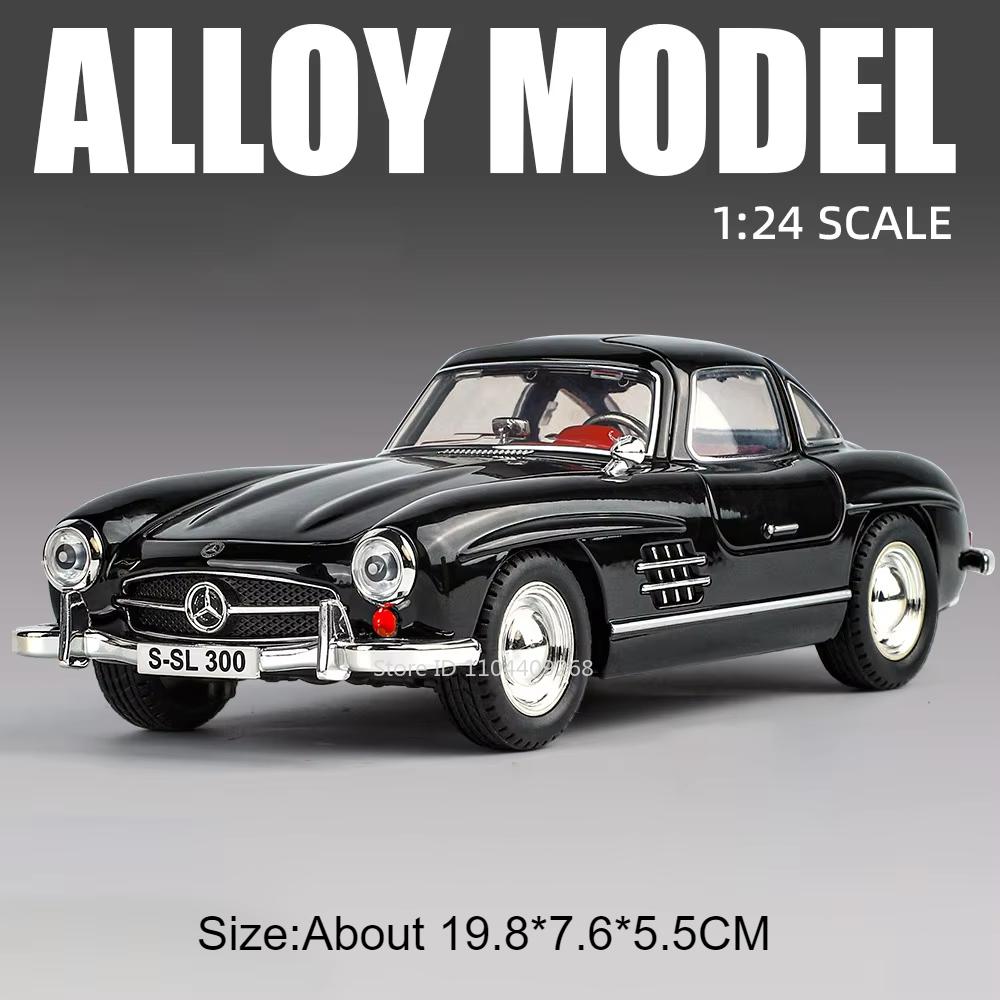 1:24 Scale ONE 300SL Sports Car Toy Model Pull Back Sound Light Shock Absorption Simulation Supercar Models Kids Presents