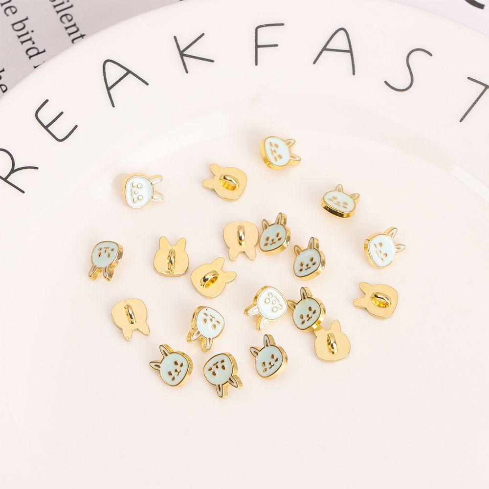 20Pcs Metal Mini Buttons For Doll Clothes Sewing Decoration DIY Cute Rabbit Buckles 1/6 Dolls Clothing Accessories High Quality