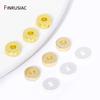18K Gold Plated Brass Round Spacer Flat Beads,3/4/6mm Smooth Separators Beads For DIY Bracelet Necklace Making Accessories