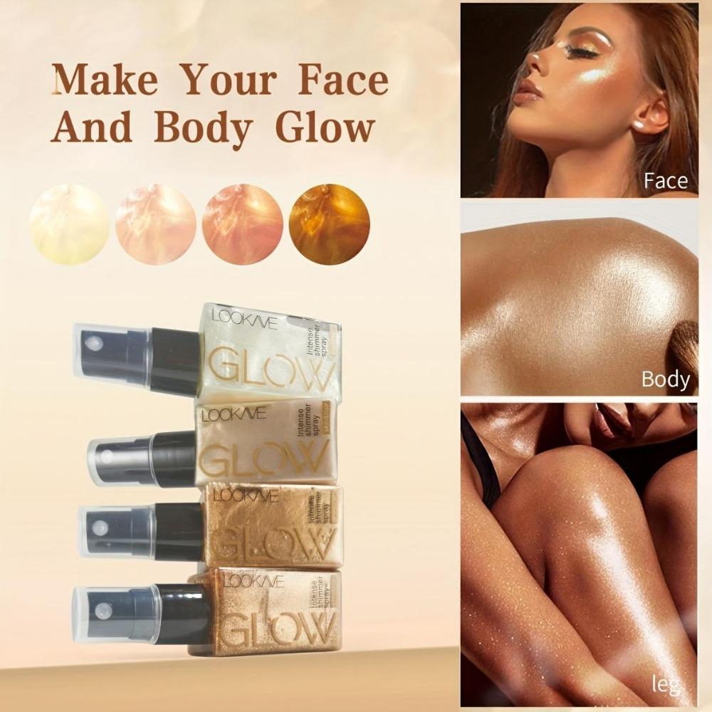 Liquid Highlighter Spray & Face Illuminator Lotion for Radiant Glow and Sculpting Makeup