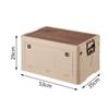 Baulone Pieghevole da Esterno con Coperchio in Legno per Campeggio e Picnic