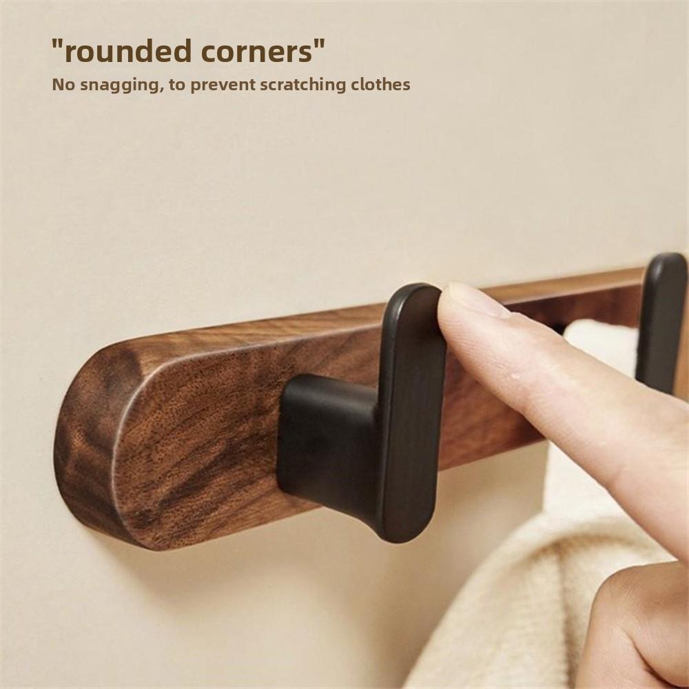 Waterproof Door Hooks Multi-Purpose Hanging Wooden Hanger Hook Sturdy Punch-free Clothing Storage Rack Organizer Function