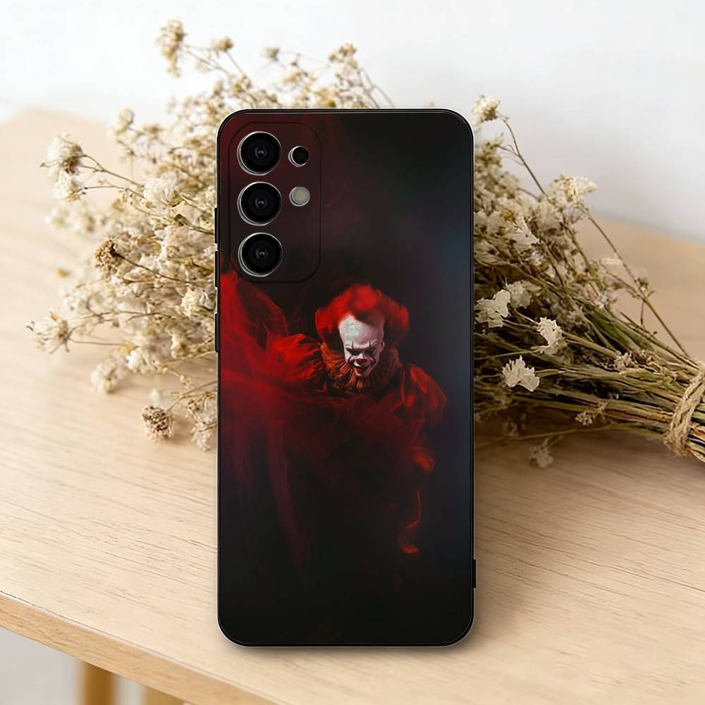 

Creepy Clown silhouette with Red Balloons PhoneCase BlackSilicone Soft For SamsungS25,S24,S21,S22,S23,S30,Ultra,S20,Plus,Fe,Lite Samsung S30plus5G