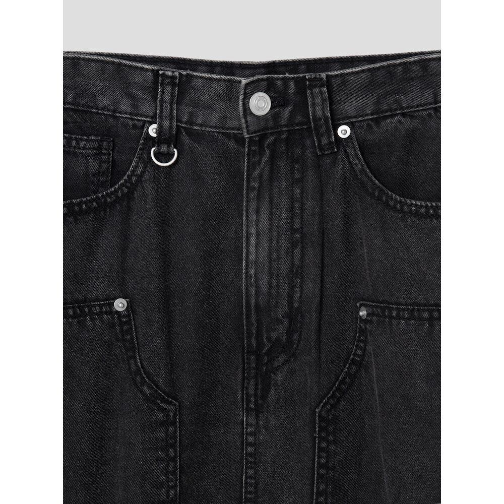 8SECONDS Double Knee Denim Long Skirt Black (164827Fpe5)