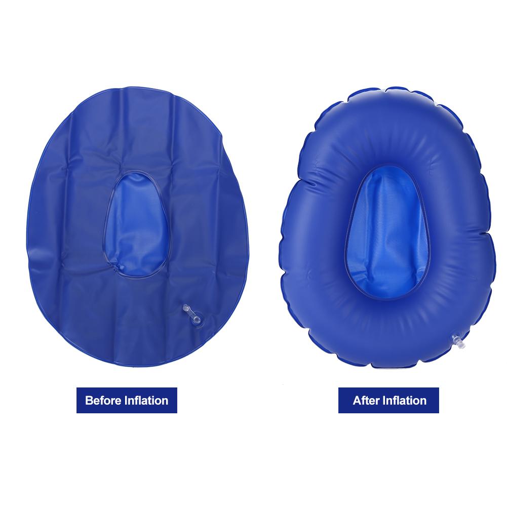 Professioanl Air Inflation Blue Seat Cushion Portative Chair Cushion  Foldable Back Cushion