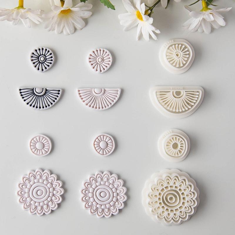 Ear Rings Epoxy Mould Bohemian Geometric Earrings Mold Handmade Ear Pendant Silicone Molds for Craft Enthusiasts