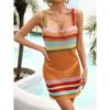 Summer Women's Patchwork Bikini Beach Dress Backless Fashion Camisole Cover-Ups
