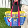 Hollow Out PVC Transparent Shoulder Bag Large Capacity Toiletry Storage Bag  Shower