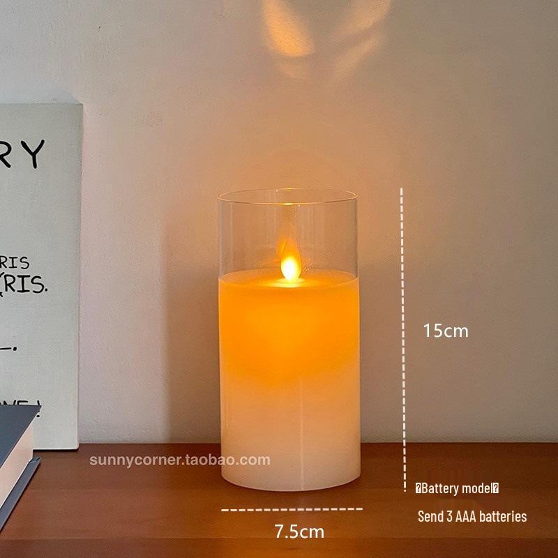 Schwingende Docht-LED-Kerze Nachtlicht – Kreative Schreibtischdekoration für Schlafzimmer-Ambiente