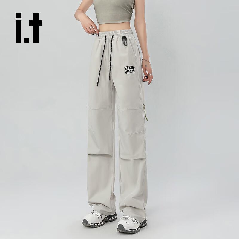 

Izzue Women s Quick-Dry Loose Wide-Leg Cargo Pants S