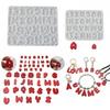 Niedlicher Alphabet Epoxyharz Anhänger Silikonform DIY Buchstaben Schlüsselanhänger Schmuck Bastelbedarf