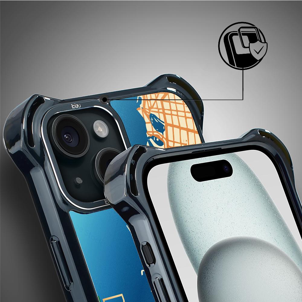 Etui Do Iphone 15 Plus Ibizu Dropguard Ultra Z Magsafe, Mapy Świata, Dubai