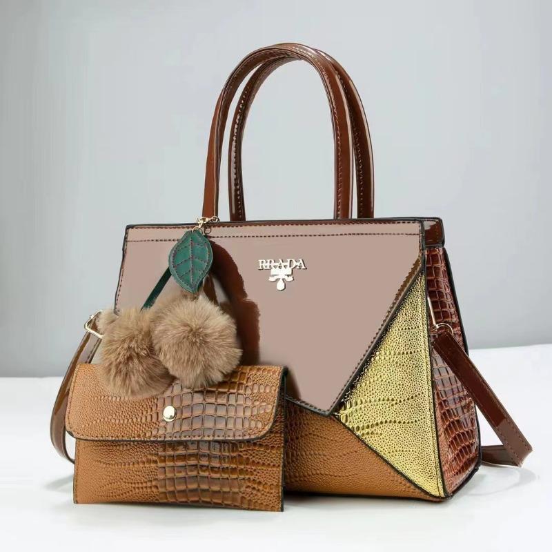 New Trendy Versatile Two Piece Set Luxury Handbag Large Capacity Casual Tote Bag High-end Crossbody Bag Women Handbag