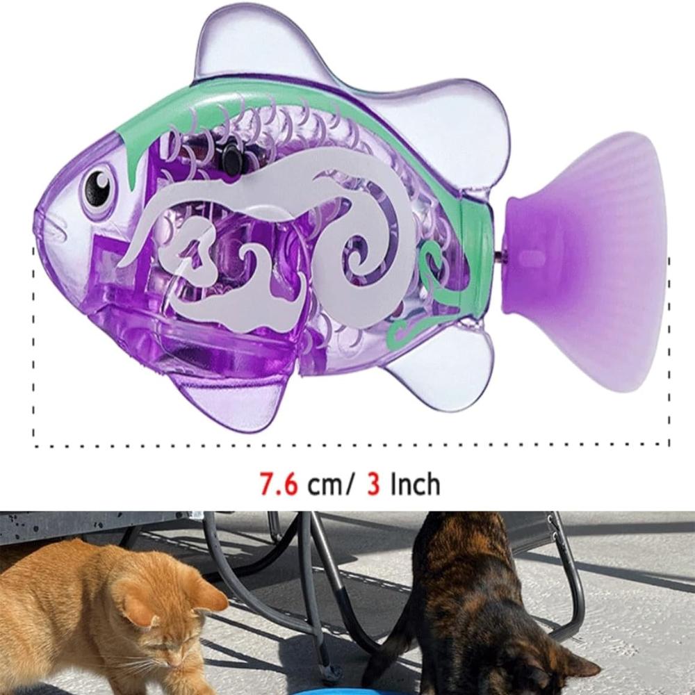 Svømmende kjæledyrfisk, Akselererer Sakte ned Svinger i vannet, Vanntett LED-lys Fisk, Dekor Vrir halen på en livaktig måte