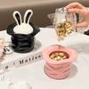 Rabbit Ear Ceramic Jar Kitchen Coffee Bean Tea Storage Jars Children Snack Storage Jar Bedroom Dressing Table Accessorie Bottles