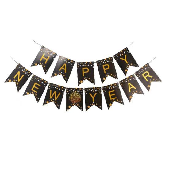 32 Inch 2024 New Year Balloons Set Letter Print Golden Starburst 2024 Number Balloons Party Decorations Set Party Supplies