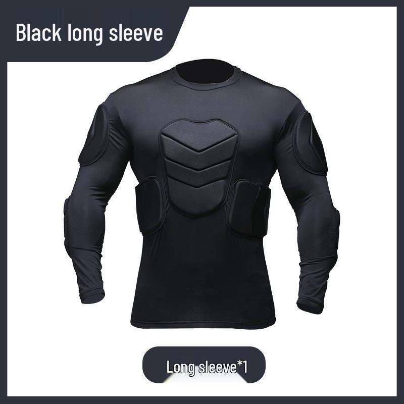 Long Sleeve Padded Goalkeeper Jersey Set for Football & Basketball Training