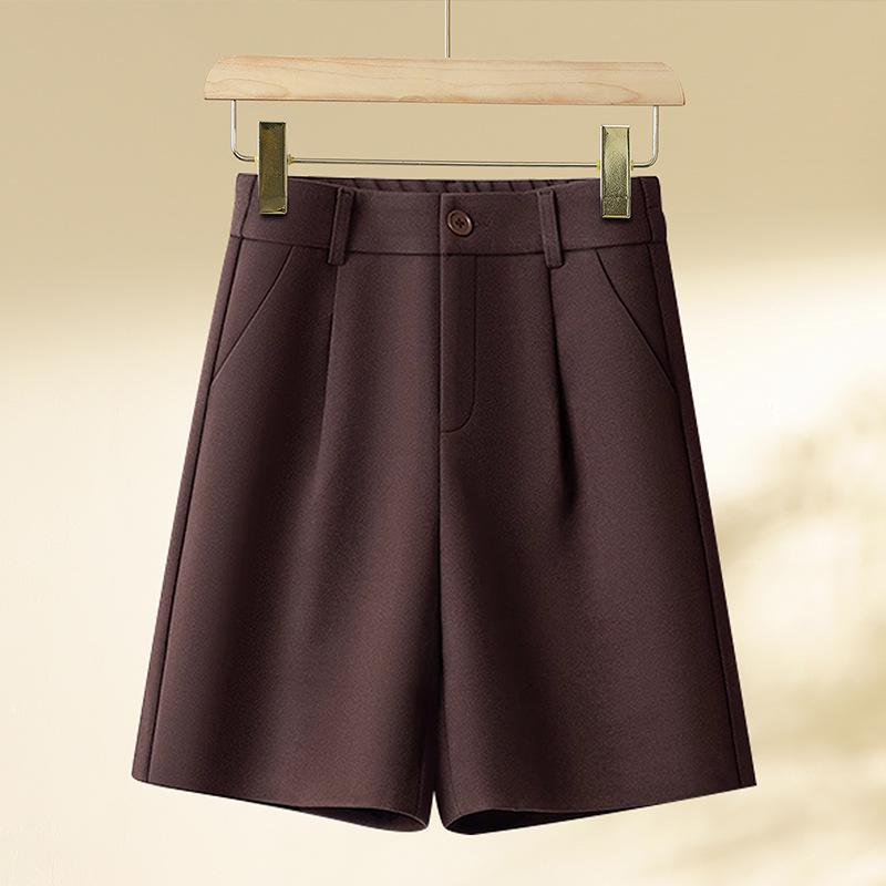 

High-Waisted Woolen A-Line Shorts for Women - Autumn/Winter 2024 Collection 27