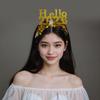 Sparkling New Year Headband Hello 2026 Glitters Hairhoop For Holiday Celebration Parties Carnivals Costume Accessories