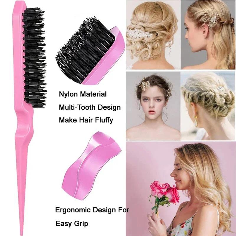 8pcs Hair Braiders Set with 200ml Water Spray Bottle Rat Tail Edge Comb Teasing Brush Hair Beauty Styling Accessories Kit