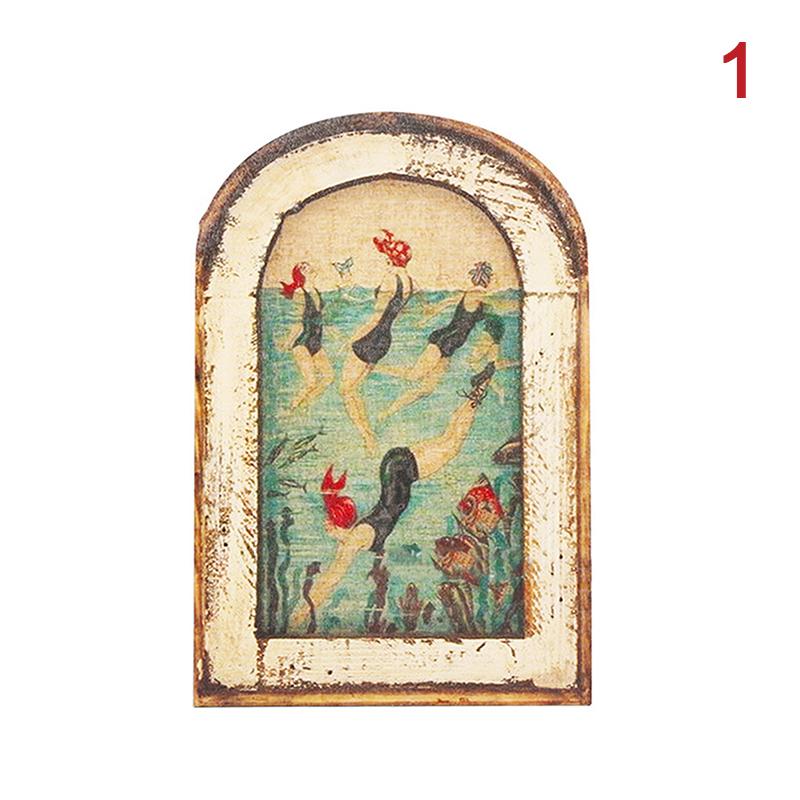 

Настенное искусство для плавания Картина в деревянной раме Декоративная ремесленная работа в деревенском стиле для ванной комнаты Ретро Для помещений и улицы Стена домашнего бассейна