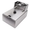 Electric Deep Fryer Stainless Steel Single Cylinder Single Sieve 6L Electric Immersion Deep Fryer
