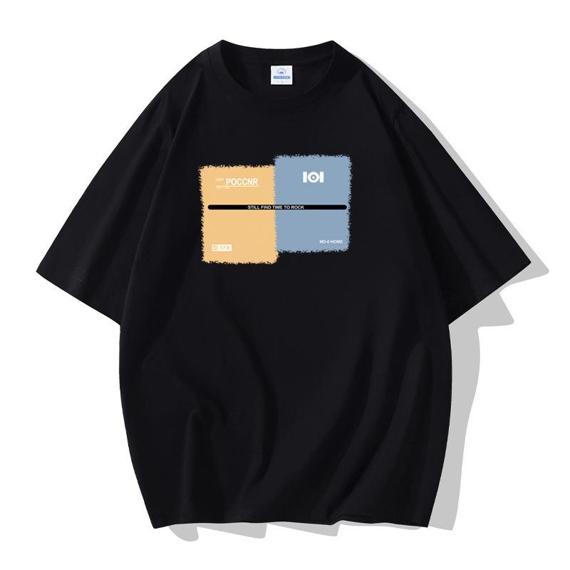 Men's Short Sleeves Cotton T-shirt Large Size Loose Tee