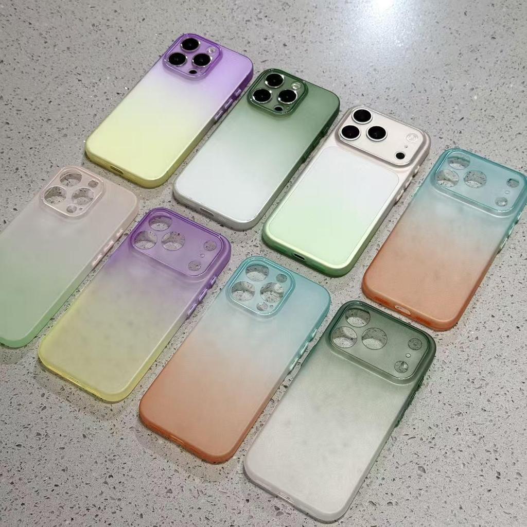 Summer Gradual Change Ultra-thin Matte for Apple 17Promax Mobile Phone Case iPhone16/15/14 All-inclusive 13 Soft
