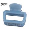 Anti-slip Hair Claw Hollow Square Design Claw, Semi-Transparent Back Head Shark Half-up Clip with Anti-Slip Teeth And Thick Elastic Spring for