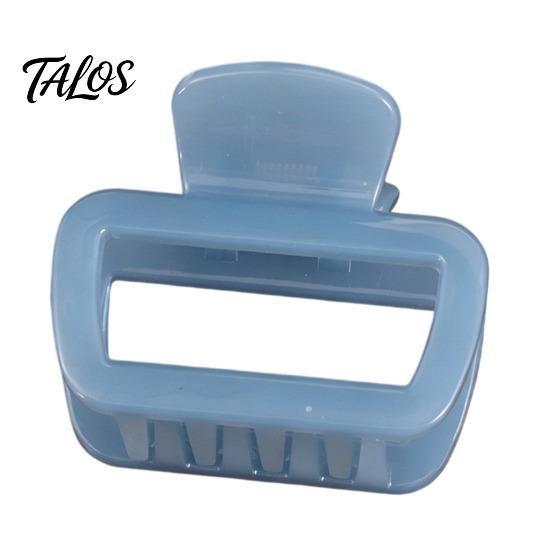 Anti-slip Hair Claw Hollow Square Design Claw, Semi-Transparent Back Head Shark Half-up Clip with Anti-Slip Teeth And Thick Elastic Spring for