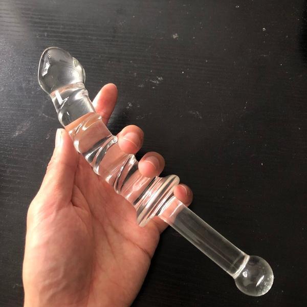 Nowy dwustronny masażer z kryształowego szkła