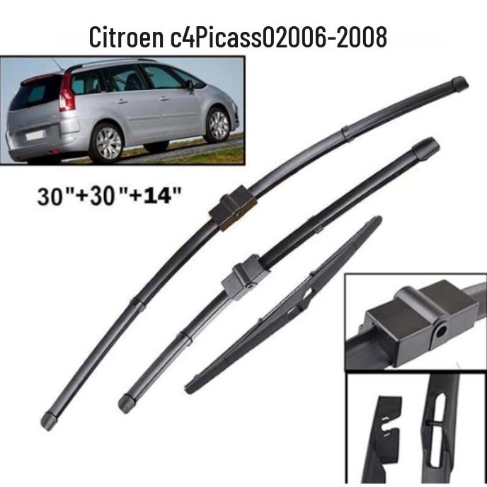 Citroen C4 Picasso 2006-2008 Front/Rear Wiper Blade Set (30+30+14)