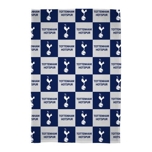Tottenham Hotspur FC Polyester Checkered Fleece Blanket