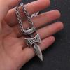 Skyrim Amulet of Talos Viking Sword Necklace Stainless Steel Pendant