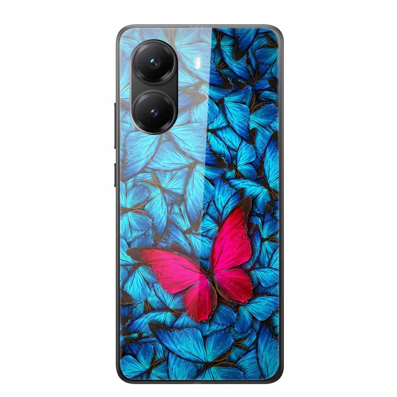 For Poco X7 Pro Glass Case Luxury Phone Back Capa Case for PocoX7pro X 7 Pro Hard Tempered Shield Animals Cartoon Lovely Cover