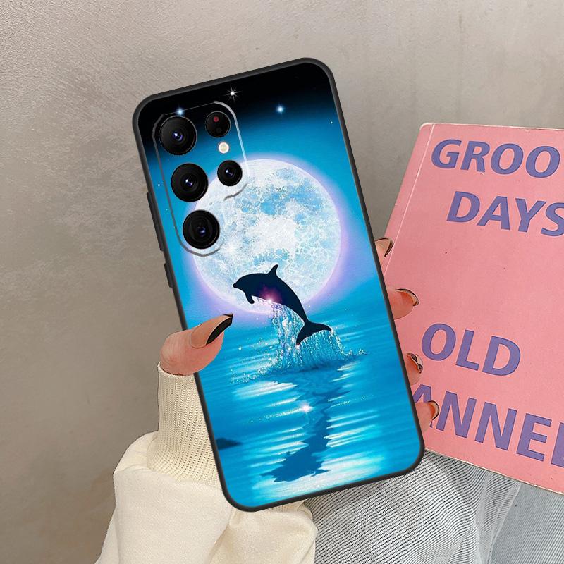 Dolphin Case For Samsung Galaxy S25 Ultra S20 S21 S22 S24 S23 Ultra S9 S10 Plus S25 FE Cover Coque