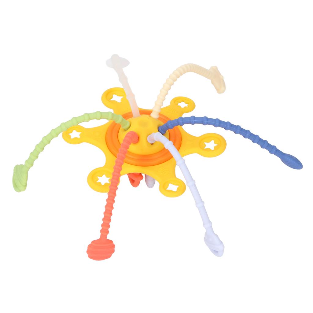 Baby Pull String Toy Brain Development Interactive Fine Motor Skill Colorful Silicone Pull String Se