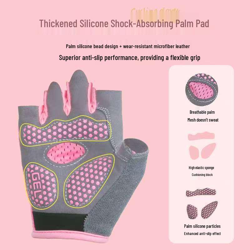 Kids' Non-Slip Half-Finger Gloves for Skating, Biking & Training