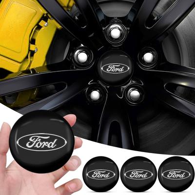 Aluminum Wheel Hub Caps Sticker Emblem Decoration Car Styling for Mustang Focus 2 3 4 Kuga Fusion Mondeo Fiesta Ecosport
