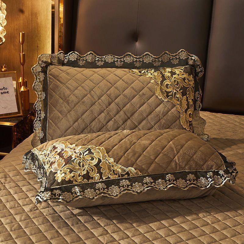 3 szt. Zagęszczona Koronkowa Falbana Jesienno-Zimowa, Kryształowy Aksamit Koronkowa Nakładka na Łóżko, Miękka i Wygodna, Pościel do Sypialni i Pokoju Gościnnego