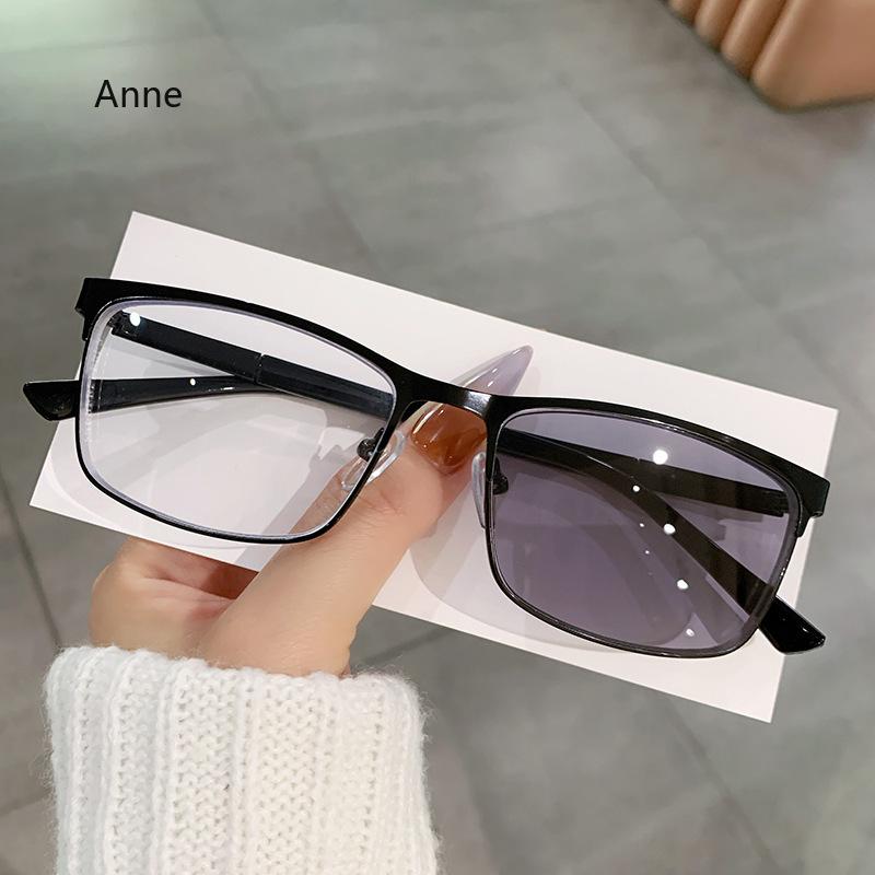 

Мужские деловые фотохромные очки для близорукости, винтажные уличные солнцезащитные очки, меняющие цвет, женские очки с анти-синим светом и минусом диоптрий -0.5