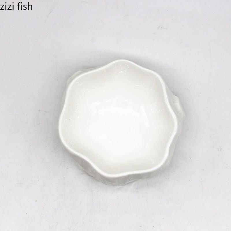 Ceramic Dinner Plate Restaurant Creative Stump Shaped Dessert Plate Sushi Plate Snack Plates Household Solid Color Tableware