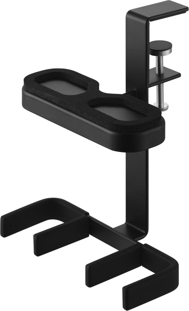 Yamazaki Smart VR Headset VR Goggle Controller Storage x x x x Stand, Desk-Mounted & Rack, Black, W15.3 D12.3 H18.7cm (5.7" 5.7" 7.7")