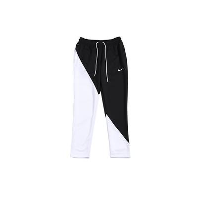 Colorblock Sports Casual Pants Men Bottoms Black White BV5290-010